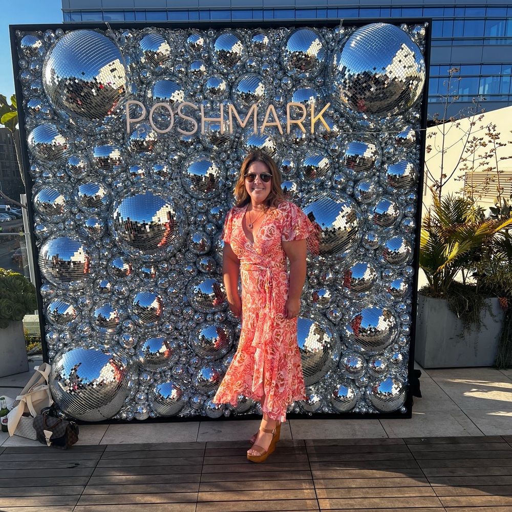πPOSH PARTY LA LIVE SHEIN RUCHED MIDI DRESS - Picture 15 of 16